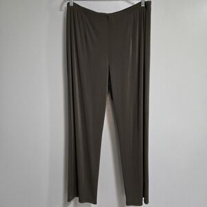 Easywear by Chico's Size 3 (XL) Olive Stretch‎ Knit Elastic Pants 34x30 in